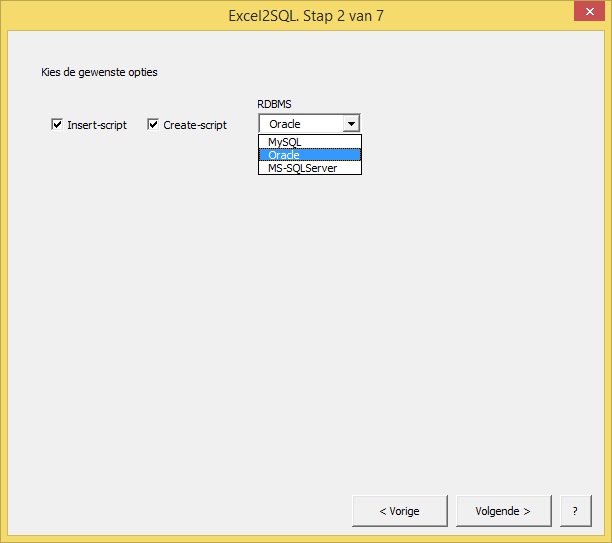 hjgsoft-excel handigheidjes-excel2sql-wizard-keuze